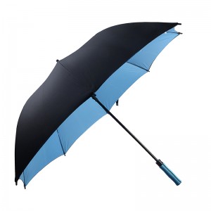 Двуслойни устойчиви на вятъра устойчив дъжд с отрязано лого печат на голф чадър