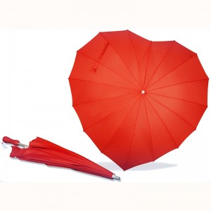 Ръчен чадър с форма на сърце Алуминиев вал с чадър