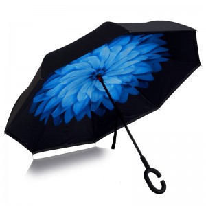 Рамка от фибростъкло от ветроустойчив печат на цветя популярен чадър за дъжд, персонализиран заден ход