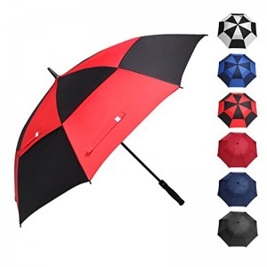 Двуслоен ветроустойчив чадър за голф EVA дръжка за автоматично отваряне