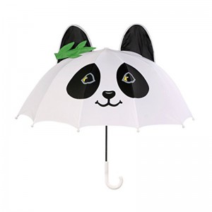 17 инчов безопасен плат за понге автоматично отваряне на малки деца благоприятен панда подарък чадър лесен за носене